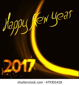 Happy New Year colorful abstraction background letter