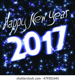 Happy New Year colorful abstraction background letter