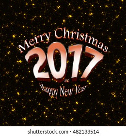 Happy New Year colorful abstraction background orange