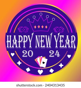 Happy new year colorful card and background design