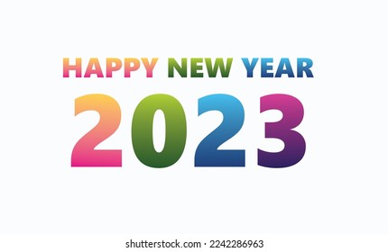 Happy new year colorful social media post 2023