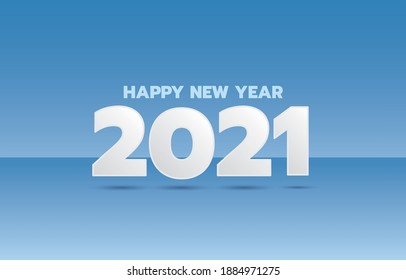 fondo de concepto de año nuevo feliz 2021 fondo de pantalla azul de color para calendario, portada, afiche, diseño de diseño.ilustración sobre el concepto azul de color para la parte de cuenta atrás de fondo. 
