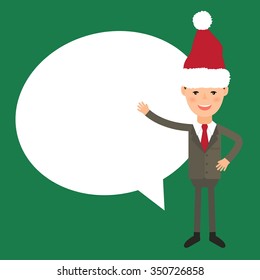 happy new year concept with businessman,vector illustration