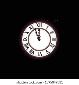happy new year with the concept of hours and loading