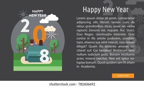 Happy New Year Conceptual Banner
