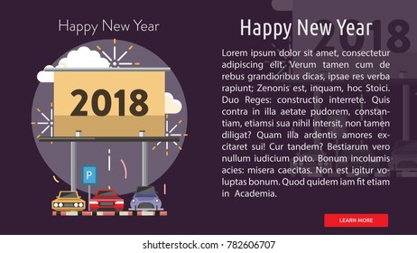 Happy New Year Conceptual Banner