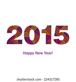 Happy New Year! Congratulations, greeting card. Vector illustration.