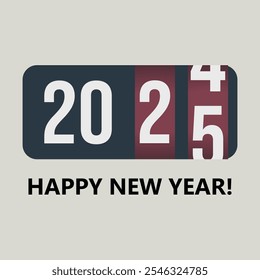 happy new year countdown .clock .Art and Illustrator .flat design .vector design .in background .2025
