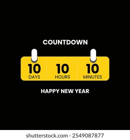 feliz año nuevo Cuenta regresiva social media post diseño 