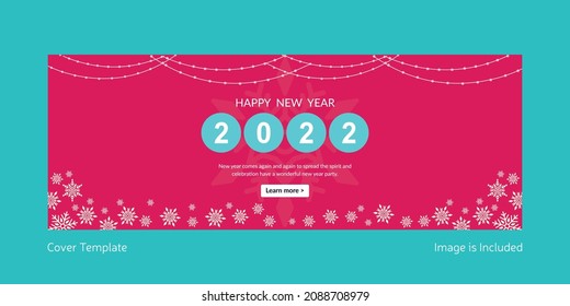 Happy new year cover page design template.