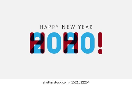 Happy new year creative banner poster on grey background