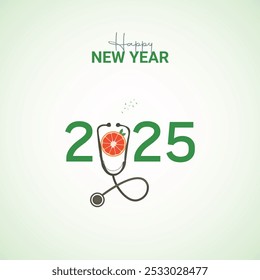 Happy new year creative concept. conceptual ads for new year. 3D Illustration.