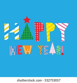 Happy New Year creative design. 2021 vector illustration