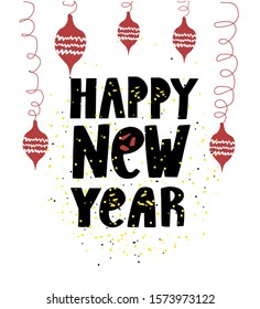 Happy New Year Cut Out Letters Stock Vector (Royalty Free) 1573973122 ...