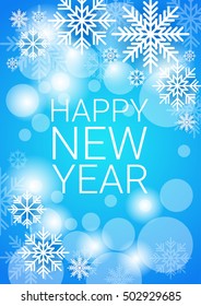 Happy New Year Decoration Celebration Banner Flat Vector Illustration