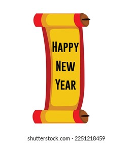 Happy New Year Decoration Illustration Vector Clipart