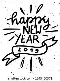 Happy New Year Decorative Celebration greeting card for New Year