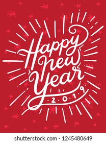 Happy New Year Decorative Celebration greeting card for New Year