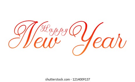 Happy New Year - decorative text