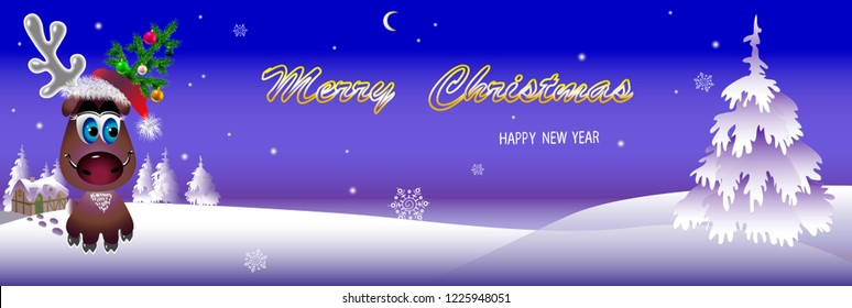 Happy New Year with a deer