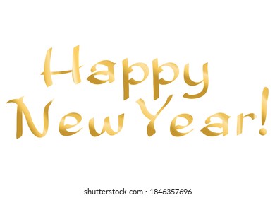 Happy New Year. Description of the holiday. Graphic drawing. New Year font for collages and web design.