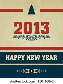 Happy New Year design card vector