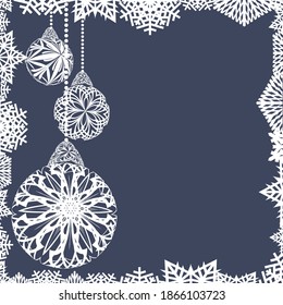 Happy new year design layout on dark blue background with 2021. Vector illustration