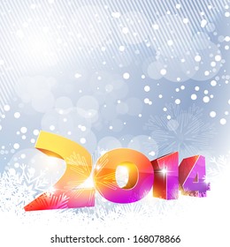 happy new year design with snowfall