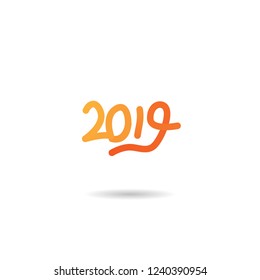 Happy new year design template. vector illustration