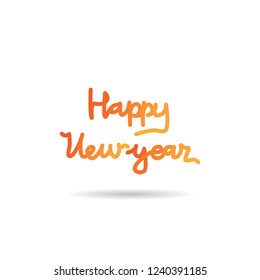 Happy new year design template. vector illustration