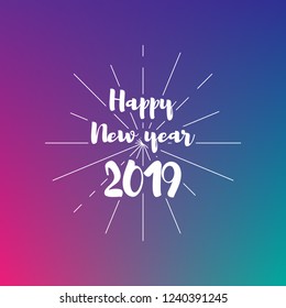 Happy new year design template. vector illustration