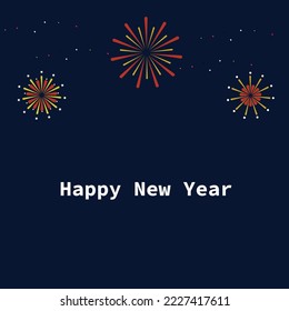 Feliz diseño de año nuevo para tarjetas y banners y boletines.