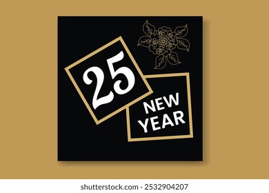 Feliz año nuevo diseño Plantilla 