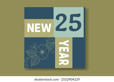Happy new year design template 