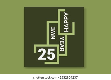 Happy new year design template 