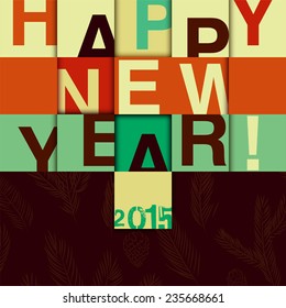 Happy New Year Design. Vector illustration.