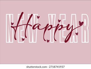 happy new year design vector art