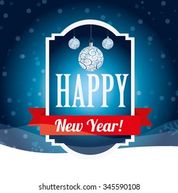 happy new year design, vector illustration eps10 graphic 