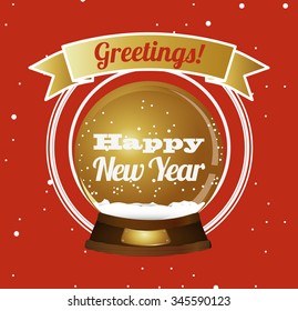 happy new year design, vector illustration eps10 graphic 
