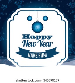 happy new year design, vector illustration eps10 graphic 