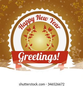 happy new year design, vector illustration eps10 graphic 