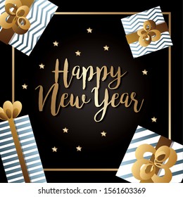 Happy New Year Design Welcome Celebrate Stock Vector (Royalty Free ...