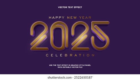 Happy new year digital concept for 2025 new year celebration. Collection vector design number 2025 celebration