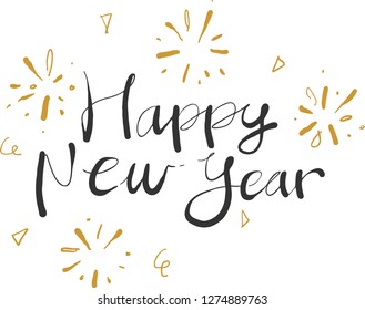 happy new year doodle