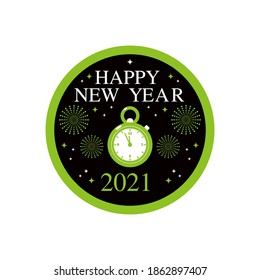 Happy New Year elegant design of colored 2021 logo numbers