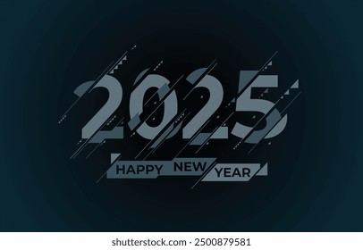 Happy New Year elegant design of colored 2025 logo numbers. Typography for 2025 save the date luxury designs and new year celebration invite. Vector illustration. 