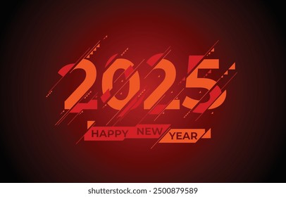 Happy New Year elegant design of colored 2025 logo numbers. Typography for 2025 save the date luxury designs and new year celebration invite. Vector illustration. 