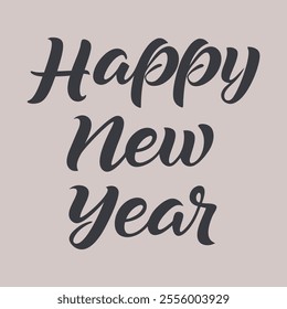Happy new year elegant typography on pastel background