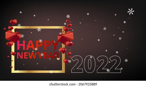 Happy New Year Elegante Vektorgrafik für Banner, Flyer und Grußkarte. Weihnachten- und Neujahrshintergrund, Wintersaison. 