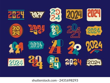 Happy New Year Eve Illustration Set